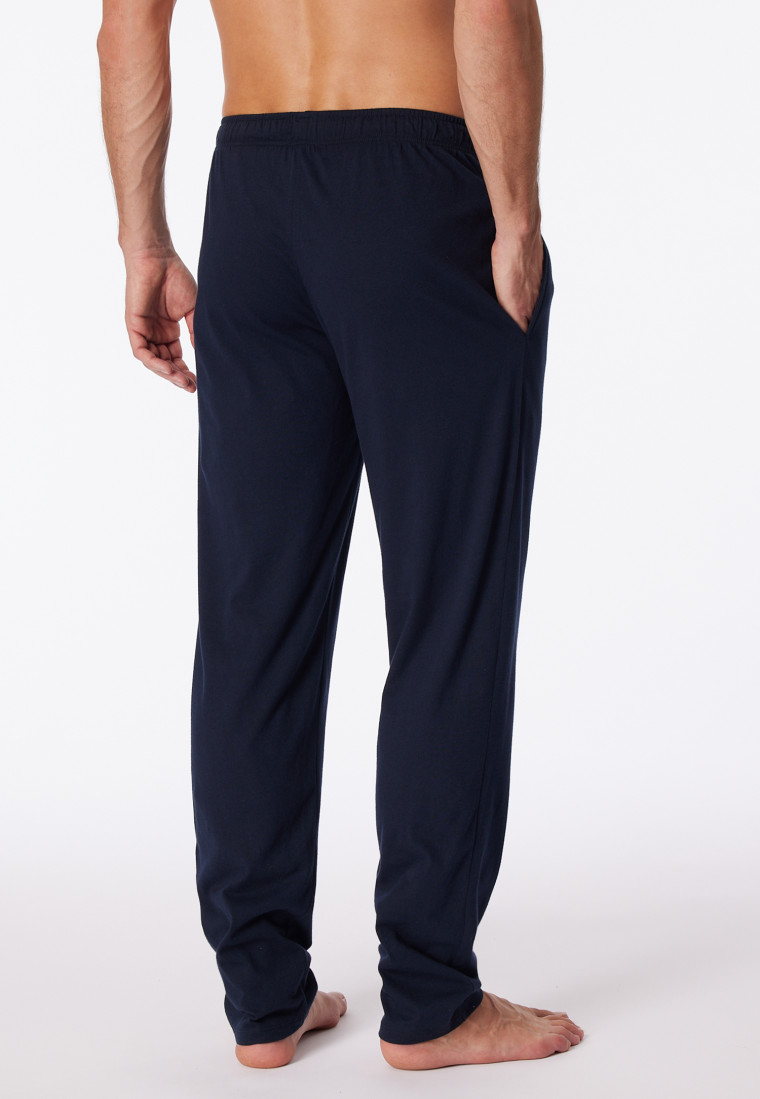 Loungehose lang Jersey dunkelblau - Mix+Relax