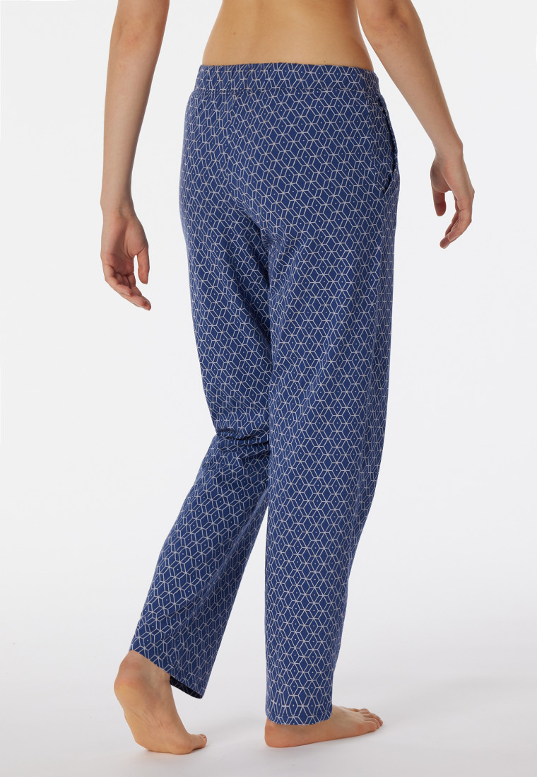 Lounge pants long jersey patterned multicolored - Mix & Relax