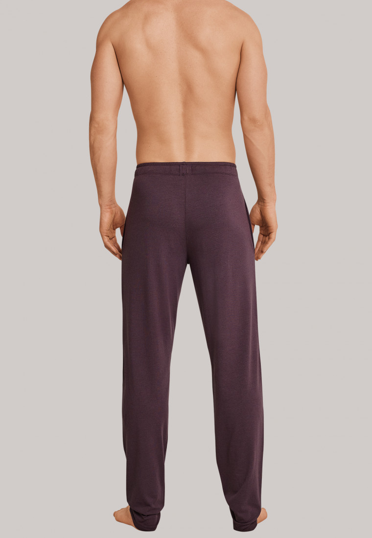 Loungehose lang Jersey rotbraun - Mix & Relax Cotton Modal