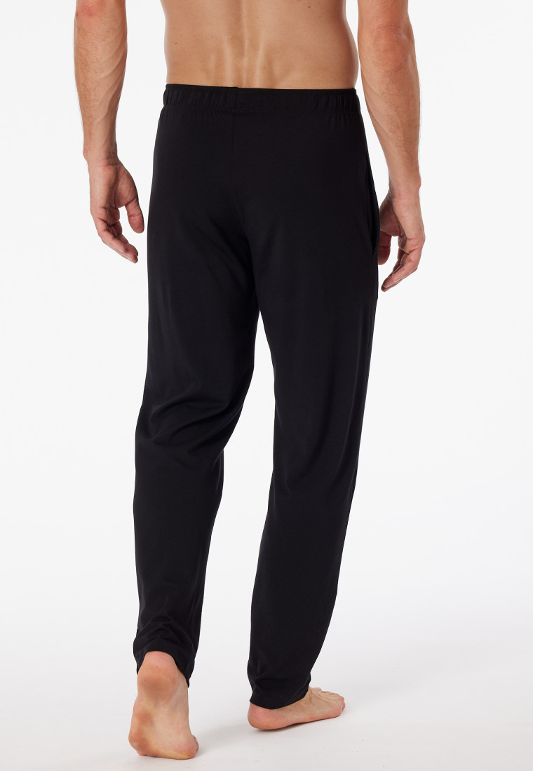 Pantalon d'intérieur long en jersey noir - Mix+Relax