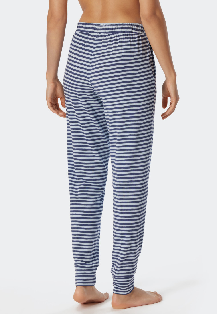 Pantalon de détente long poignets en modal noir - Mix + Relax