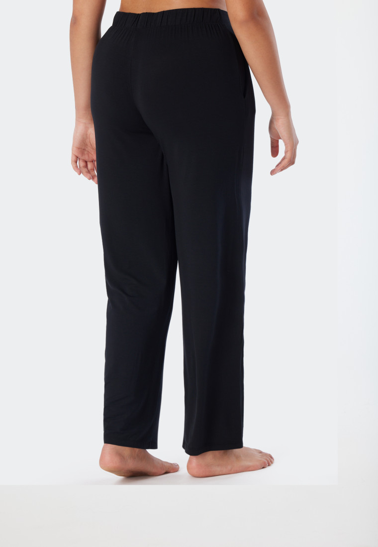 Pantalone lounge lungo modal taglio Marlene nero - Mix + Relax