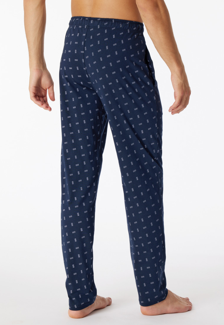 Pantalon d'intérieur long coton bio lilas imprimé - Mix+Relax