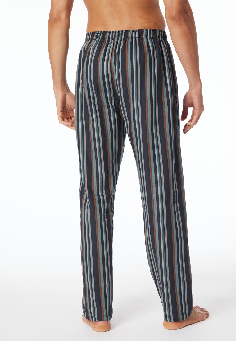 Loungehose lang Webware Organic Cotton Streifen mehrfarbig - Mix+Relax
