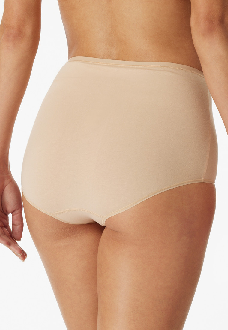 Maxi panty 2-pack organic cotton sand - 95/5