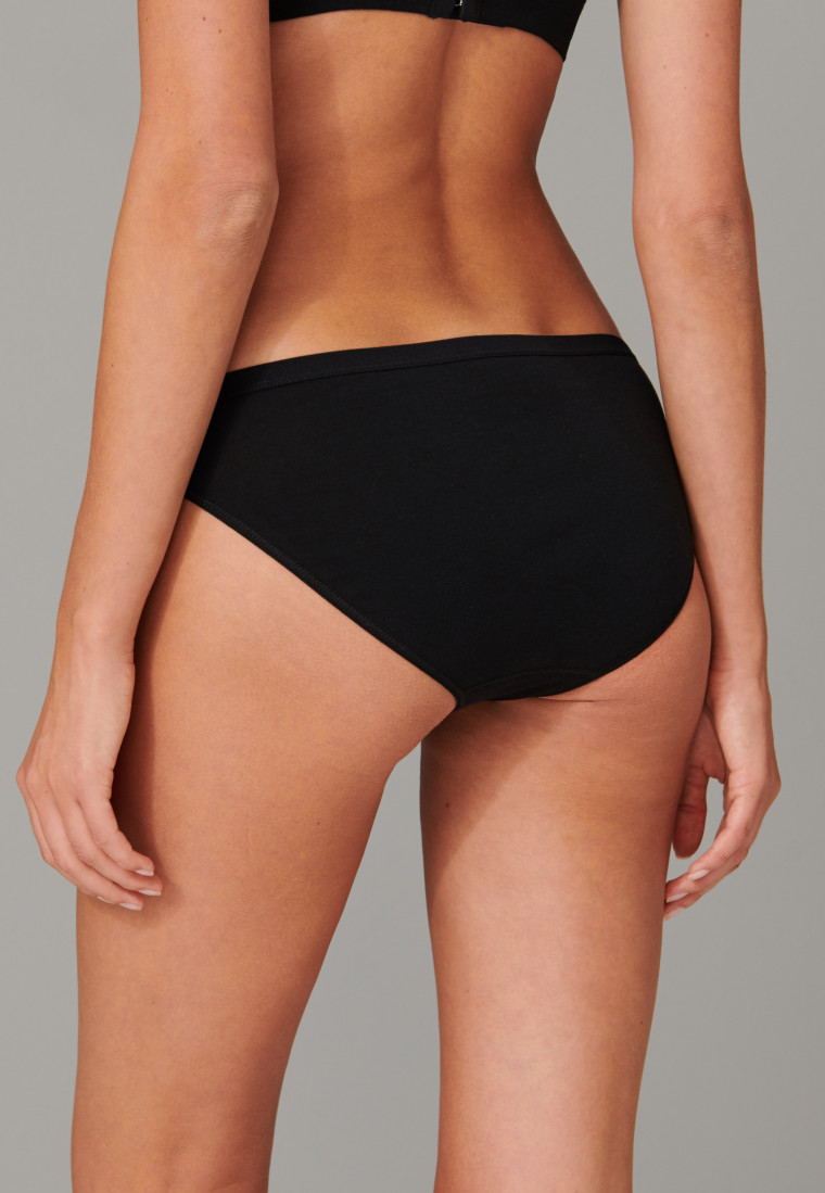 Mini panty 3-pack organic cotton black - 95/5