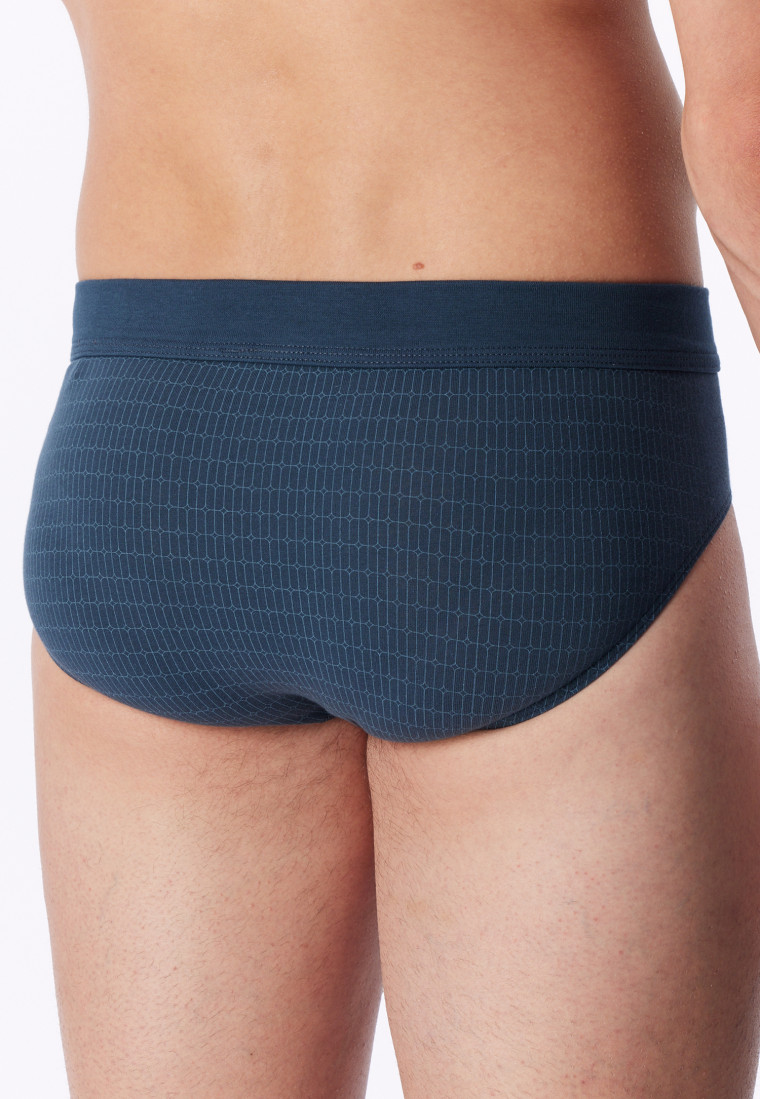 Minislip met patroon, diepblauw - Comfort Fit