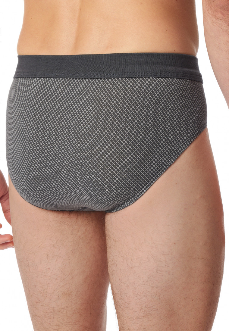 Minislip Organic Cotton gemustert anthrazit - Comfort Fit
