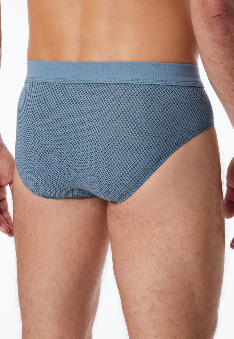 Mini briefs Organic Cotton patterned blue-grey - Comfort Fit