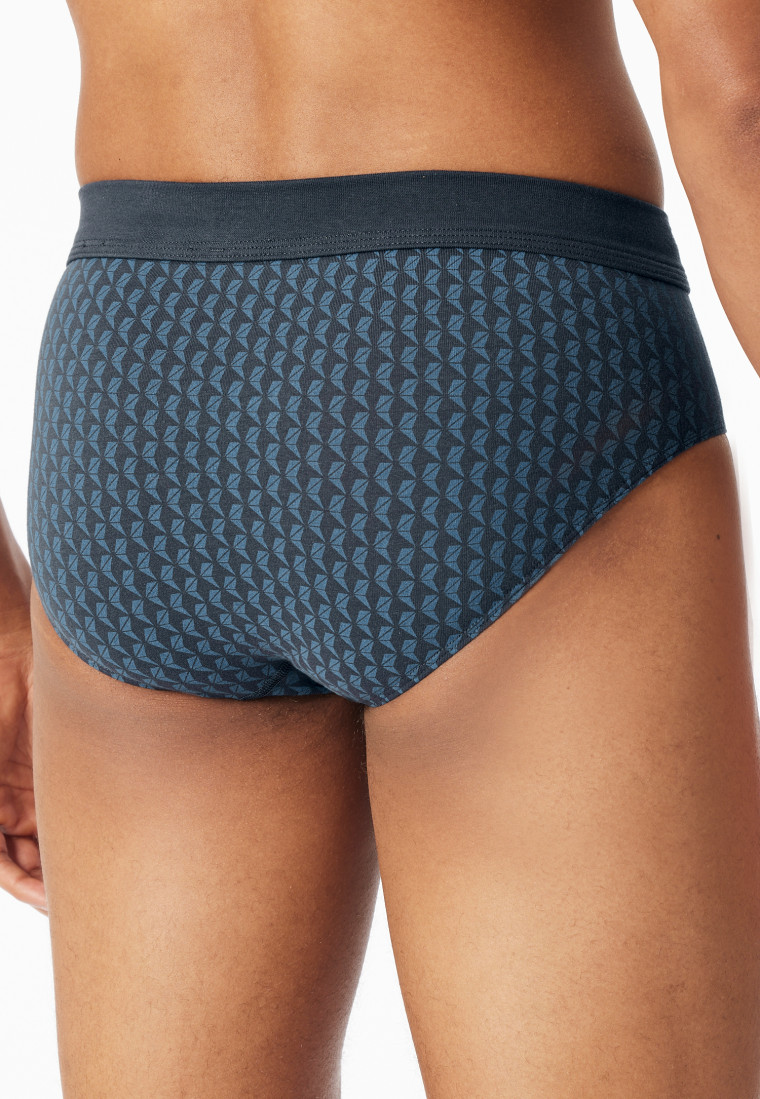 Mini briefs Organic Cotton patterned graphite - Comfort Fit