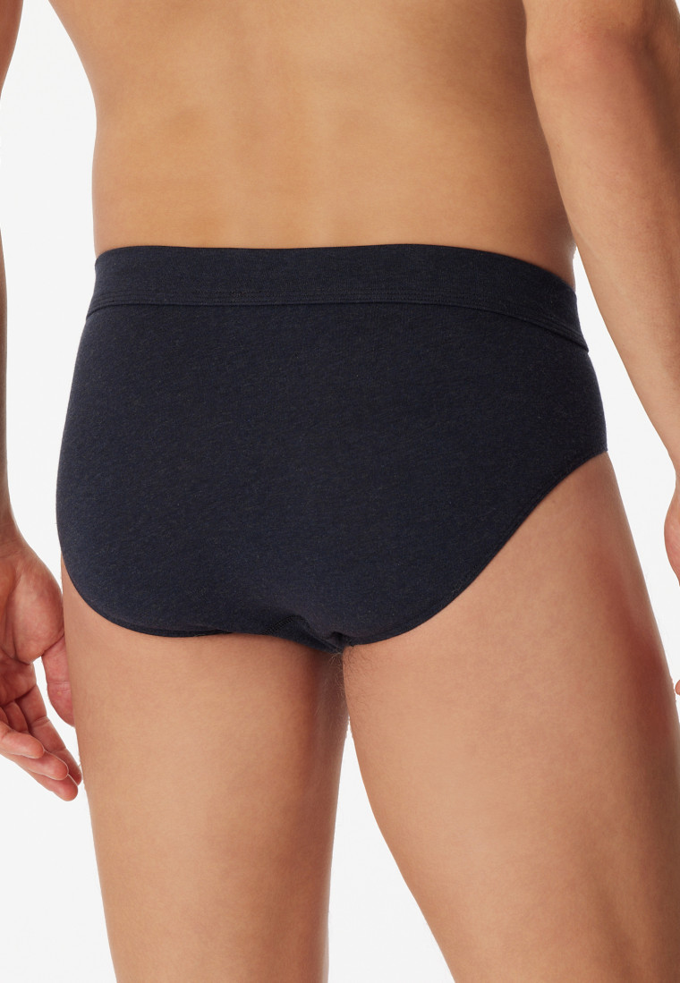 Minislip biologisch katoen biezen blauw-gemêleerd - comfortabele pasvorm