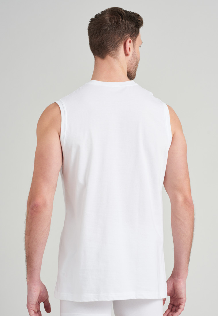 Mouwloos shirt wit - American T-shirt