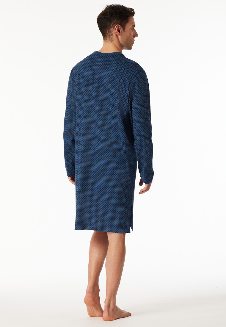 Nachthemd lange mouwen blauwgrijs - Comfort Essentials
