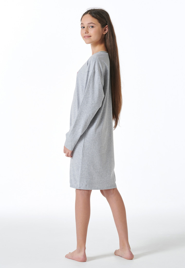 Nachthemd langarm grau-meliert - Nightwear