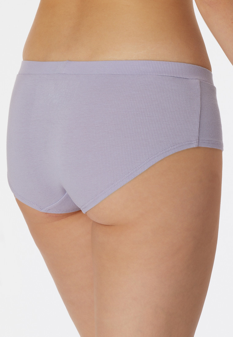 Slip in cotone biologico a doppia costa, color lilla - Pure Rib