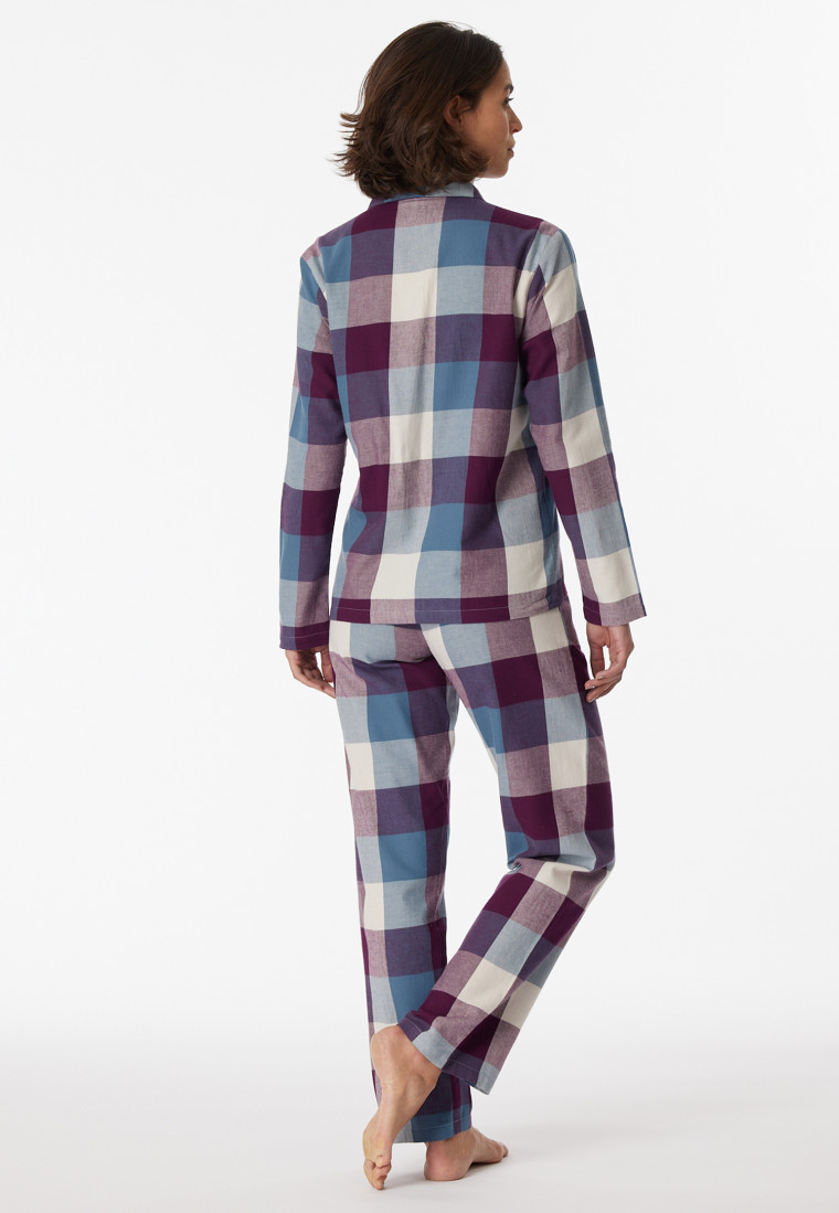 Pyjama lang flanel biologisch katoen geruit veelkleurig - Selected! Premium
