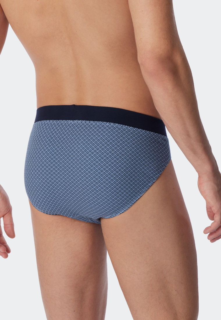 Slip Rio interlock fin imprimé air/bleu foncé - Fine Interlock