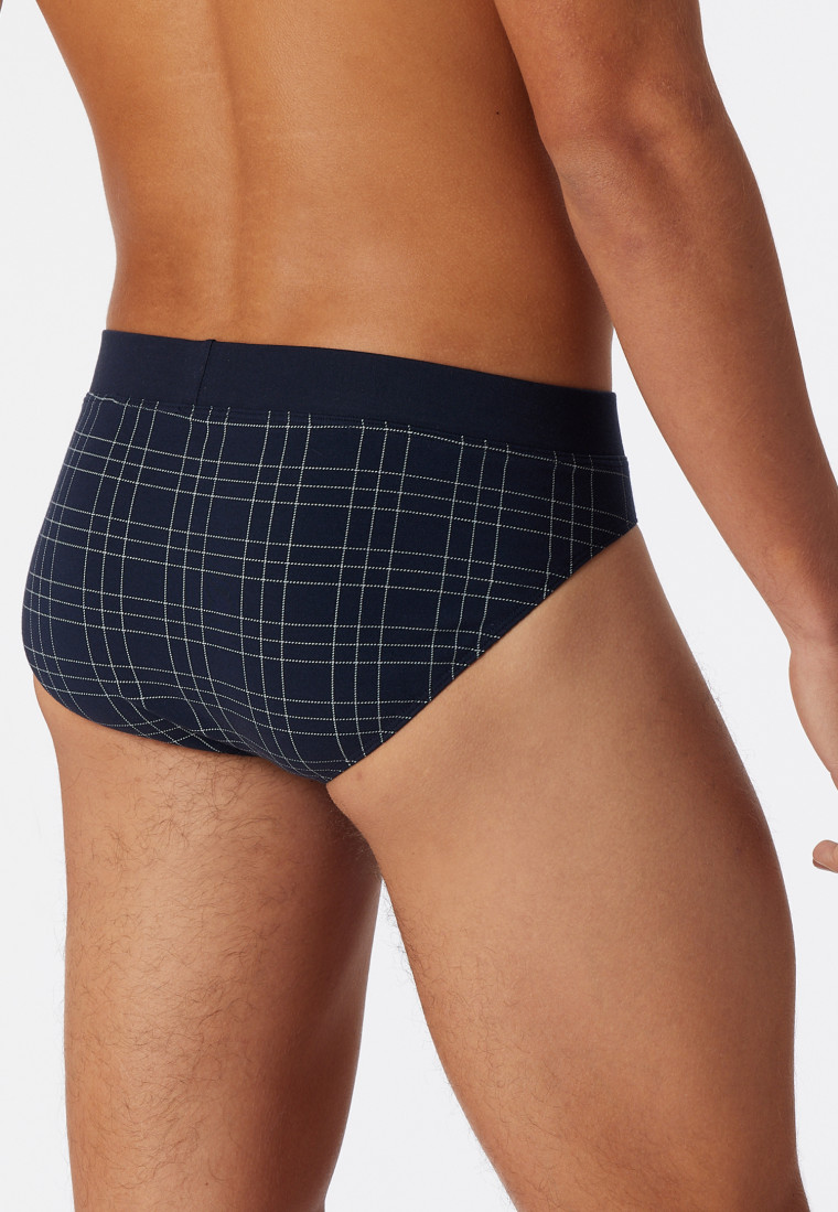 Rio bikini briefs fine interlock patterned midnight blue/white - Fine Interlock