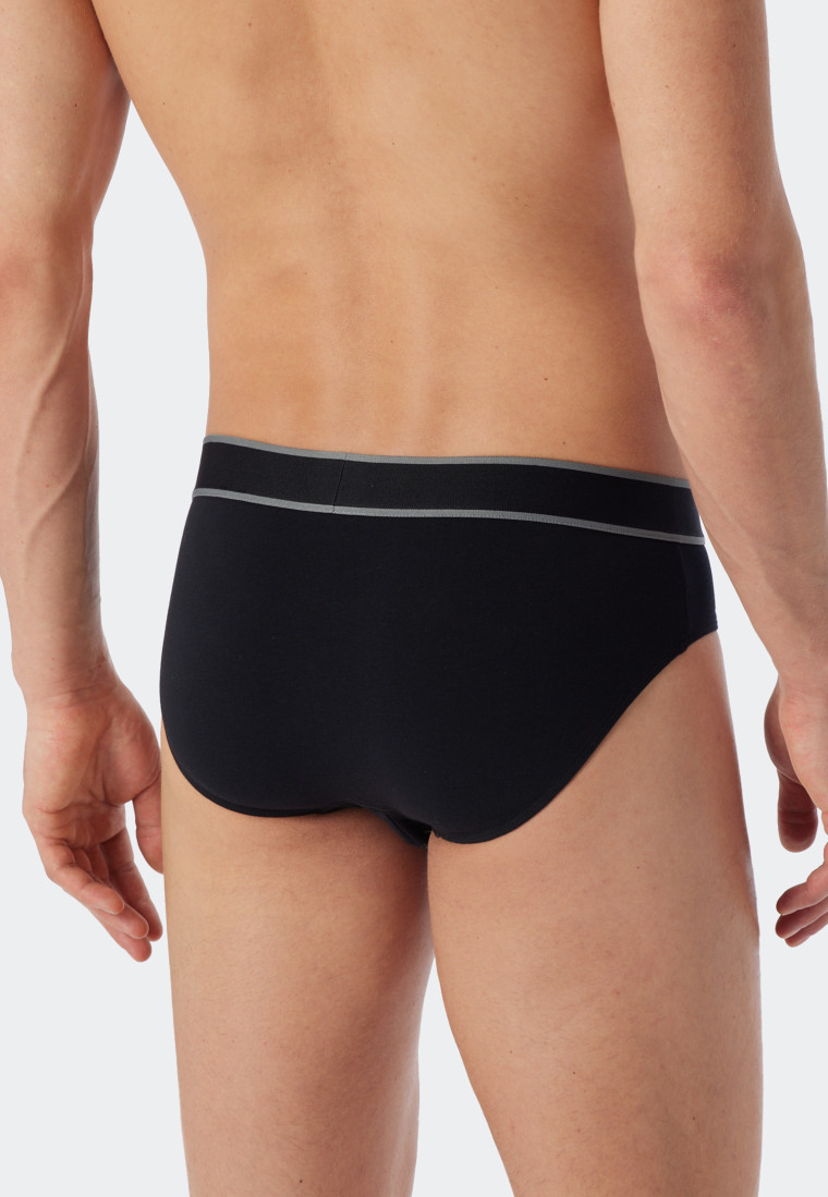 Rio-Slips 3er-Pack Organic Cotton Webgummibund schwarz - 95/5