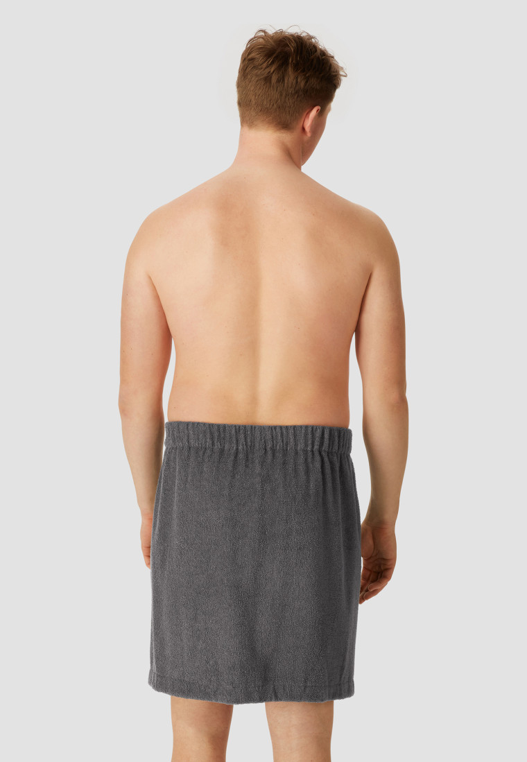 Serviette de sauna à boutons taille unique anthracite - SCHIESSER Home