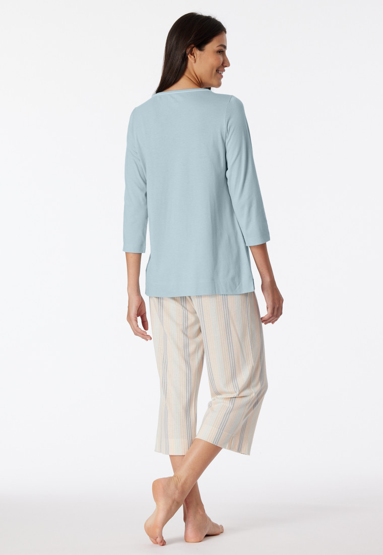 Pyjamas 3/4-length bluebird - Comfort Nightwear