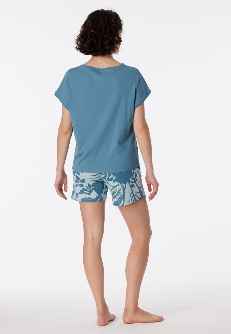 Schlafanzug kurz blaugrau - Modern Nightwear | SCHIESSER