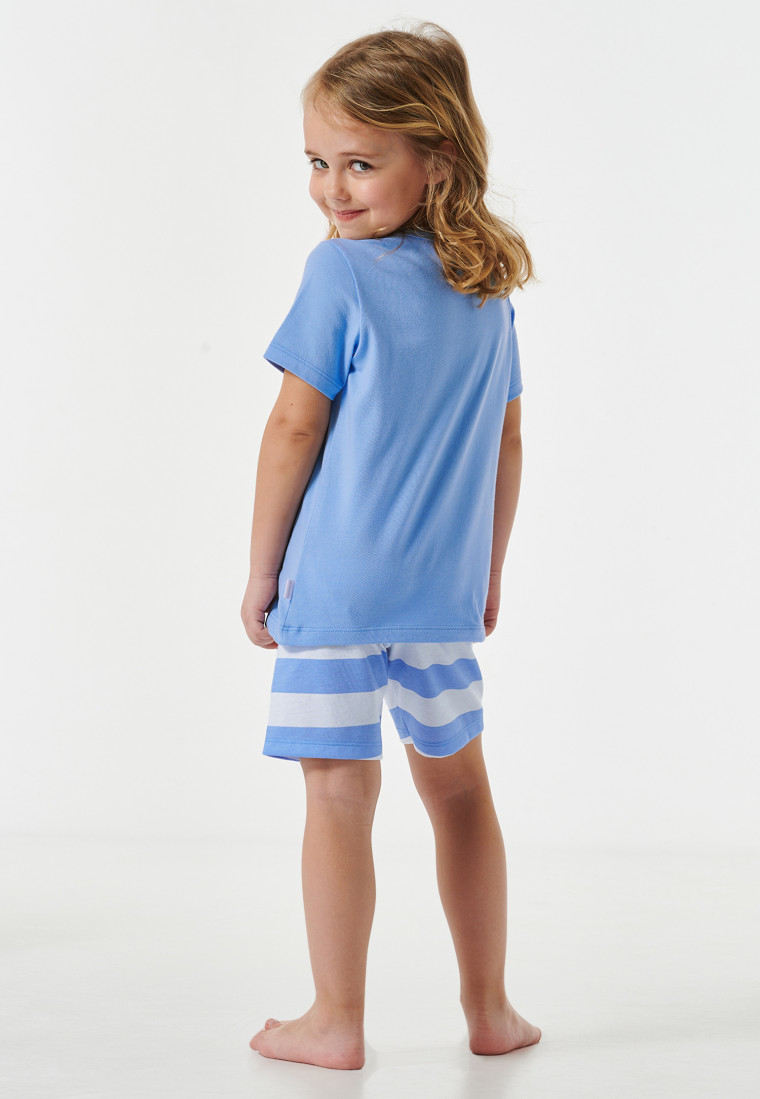 Pyjama short blokring lichtblauw - Casual World