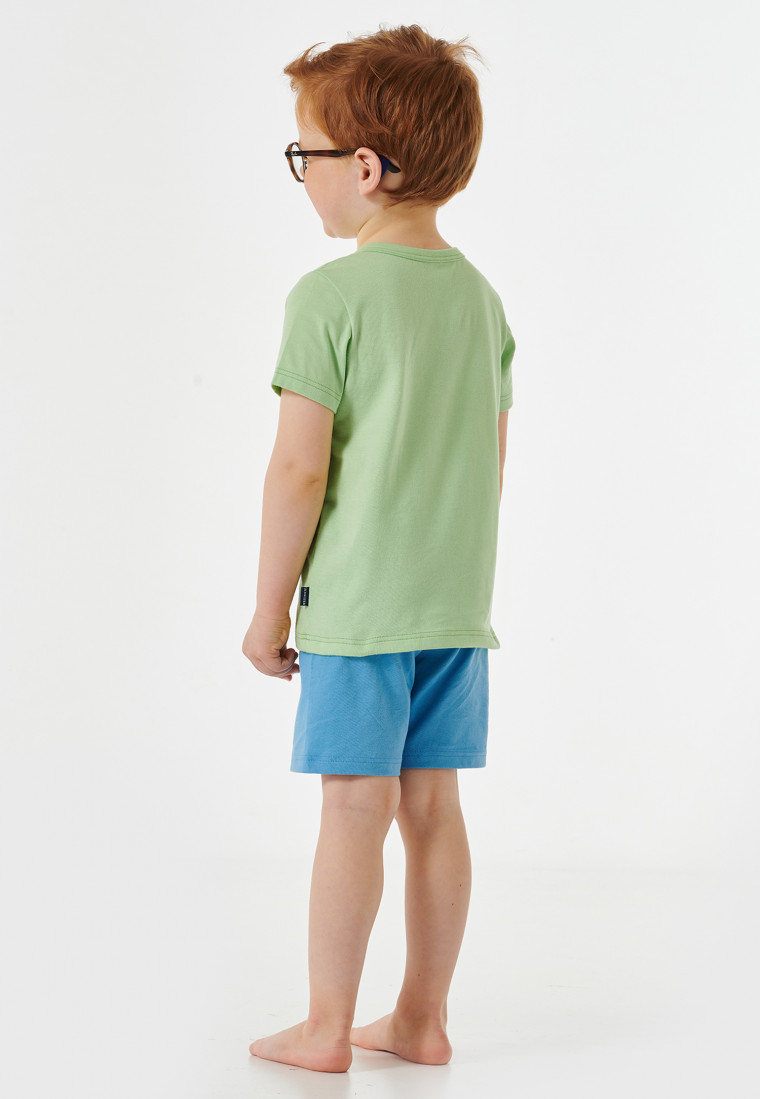 Pyjamas short frogs lime - Natural Love