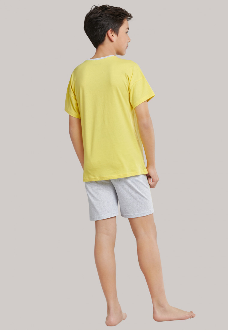 Pajamas short jersey crew neck city yellow - City Wanderer