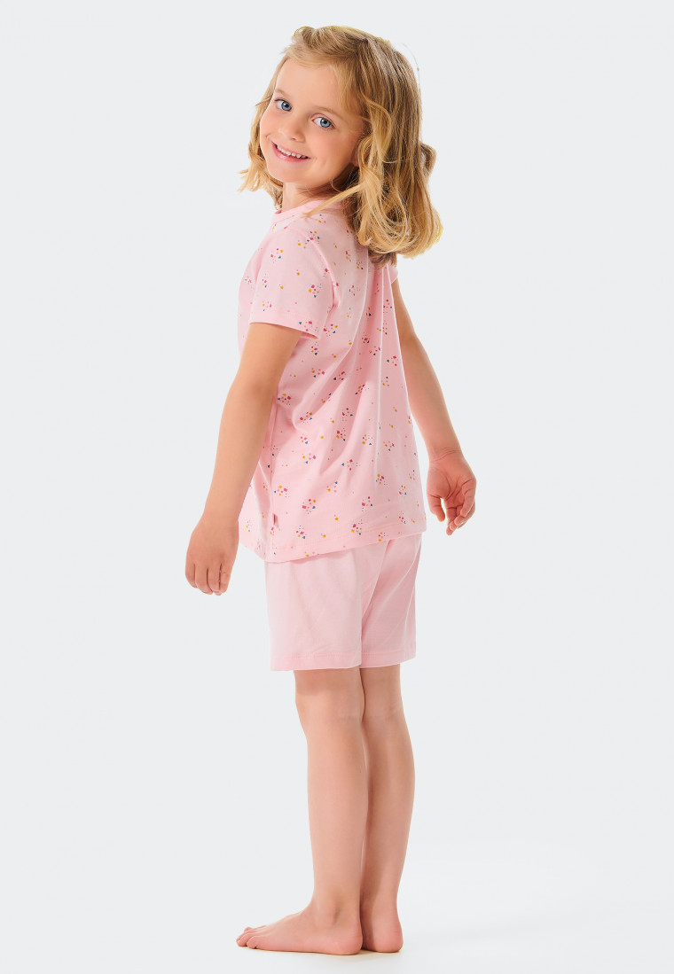 Pyjama court coton bio fleurs ballerine rose - Princesse Lillifee