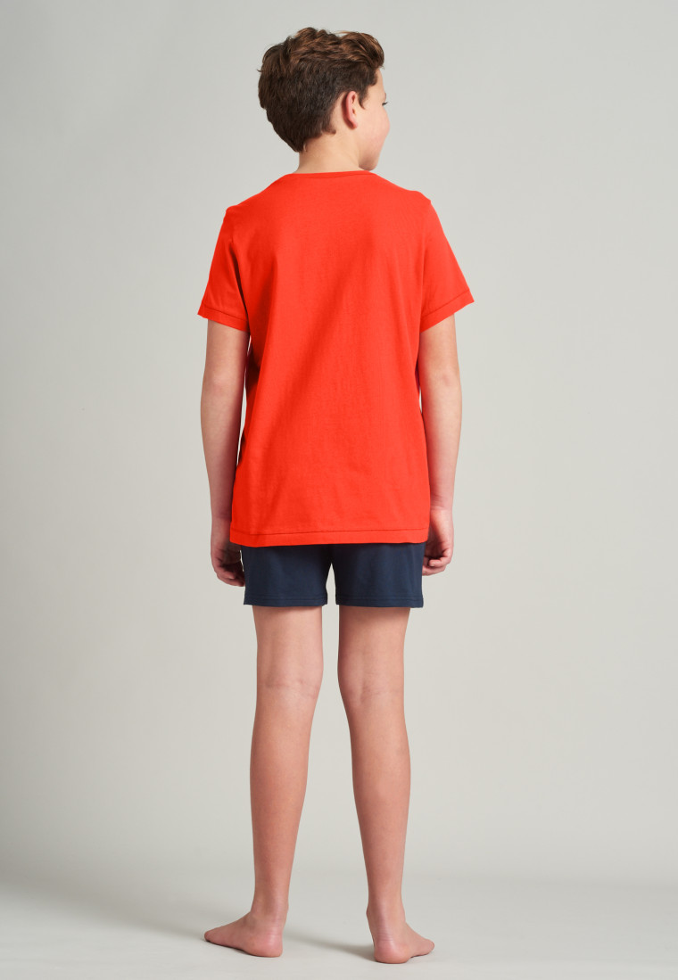 Pyjama kort biologisch katoen oranje - Acid Brights
