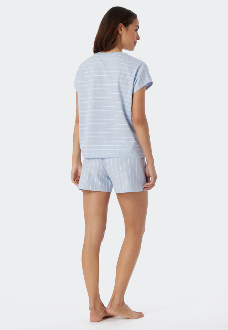 Schlafanzug kurz Organic Cotton Ringel air - Just Stripes