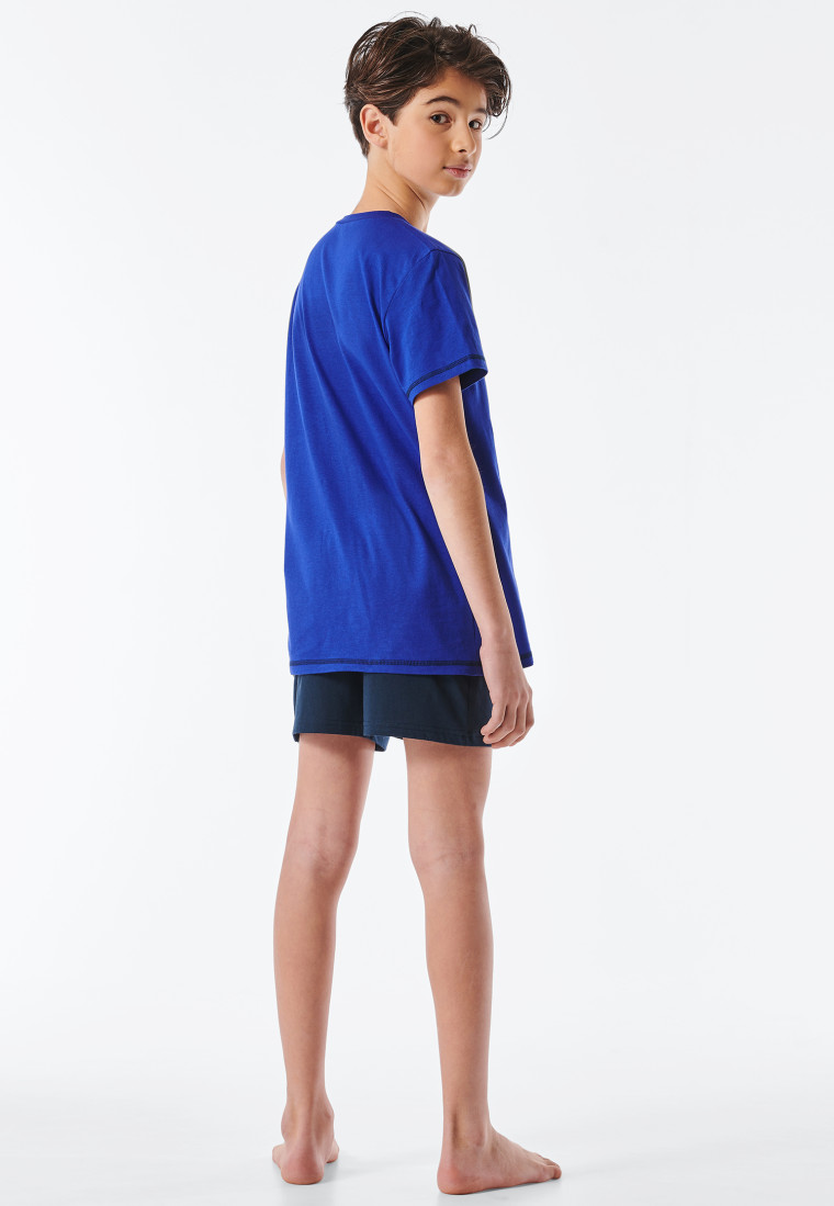 Pajamas short organic cotton royal - Tomorrows World