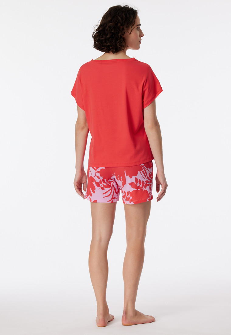 Pyjama shortama rood - Modern Nightwear