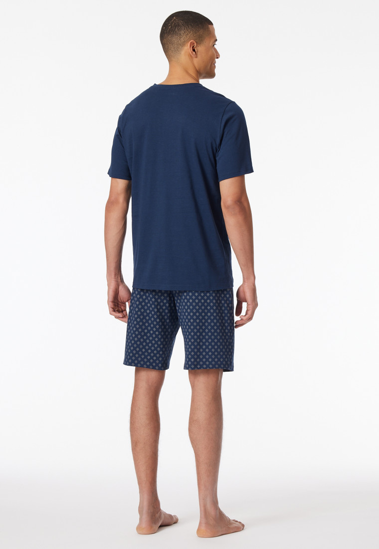 Schlafanzug kurz V-Ausschnitt admiral - Casual Essentials