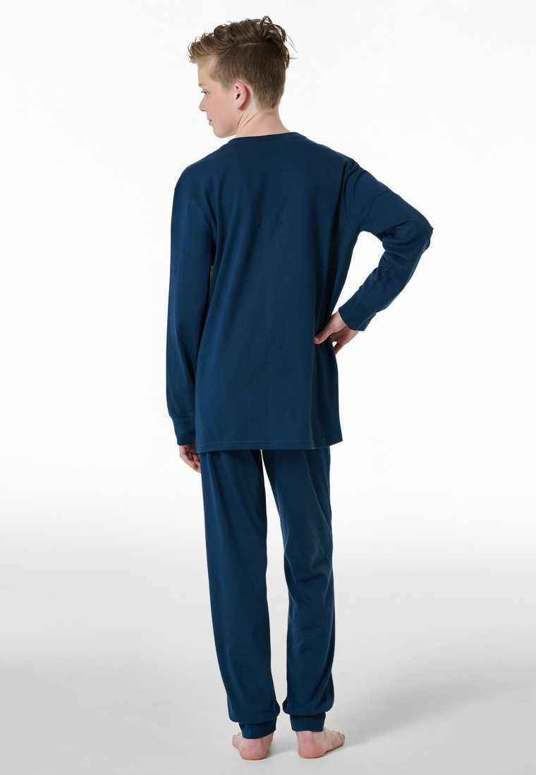 Pyjama lange manchetten nachtblauw - Teens Nightwear