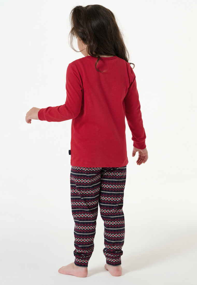 Pyjama long poignet rouge - Family
