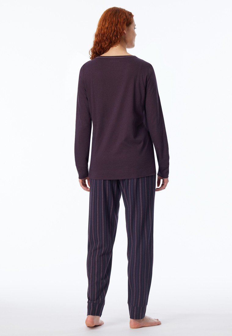 Pajamas long cuffs stripes multicolor - Comfort Nightwear
