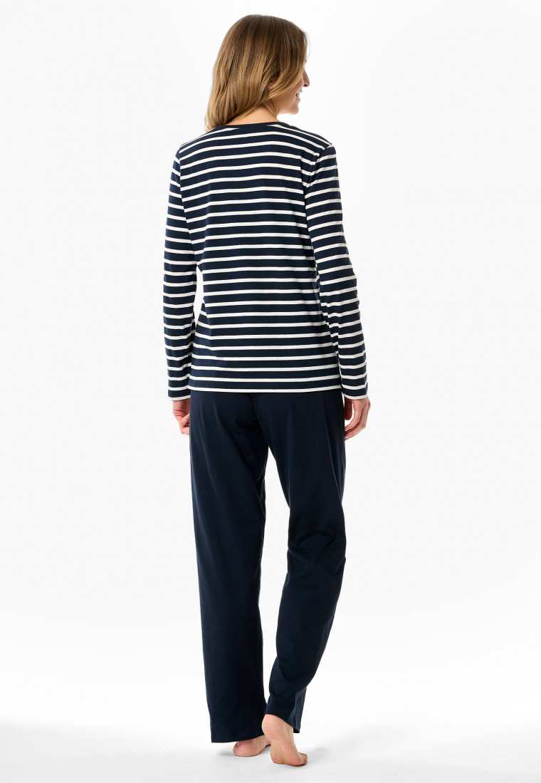 Pyjama long bleu nuit - Casual Essentials