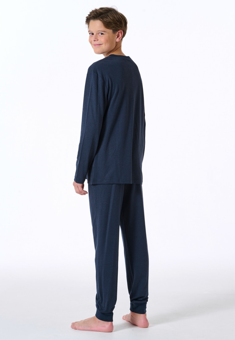 Pajamas long midnight blue - Nightwear