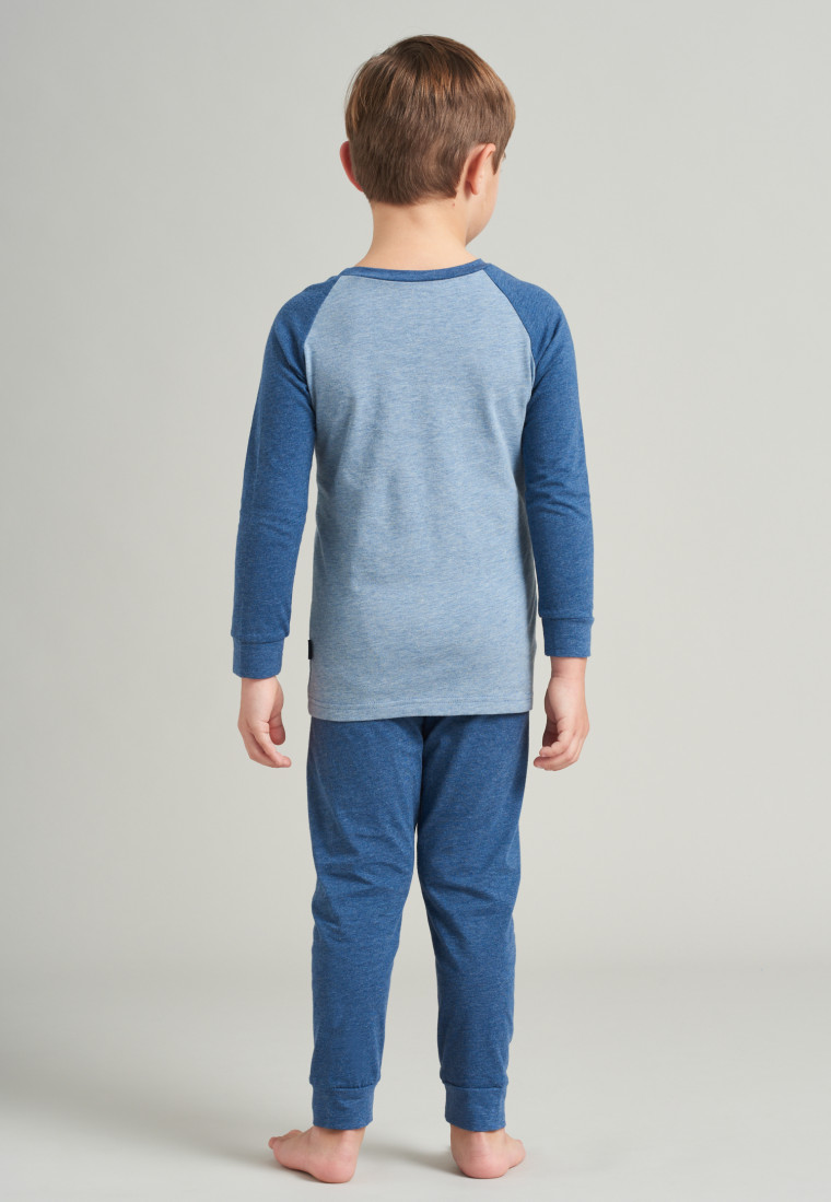 Pajamas long organic cotton natural dye cuffs raglan fox - Natural Love