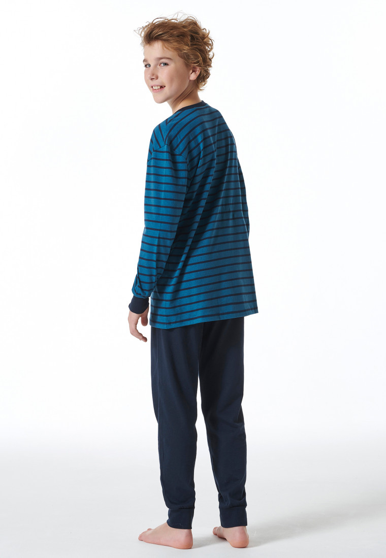 Pyjama long rayures minérales - Nightwear