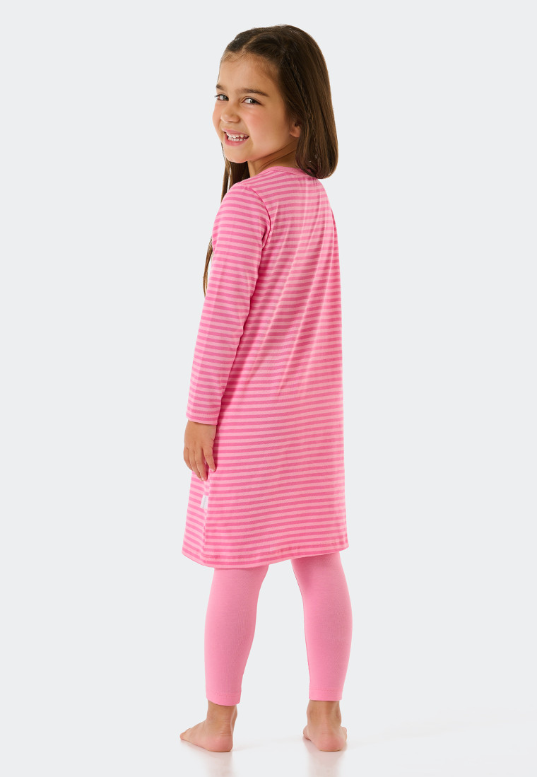 Pyjama lang gestreept paard roze - Original Classics