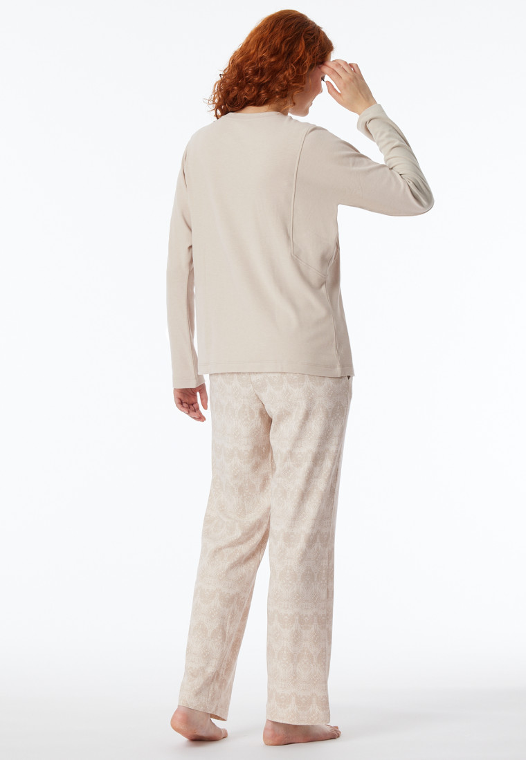 Schlafanzug lang wärmend beige - Selected Premium Warming