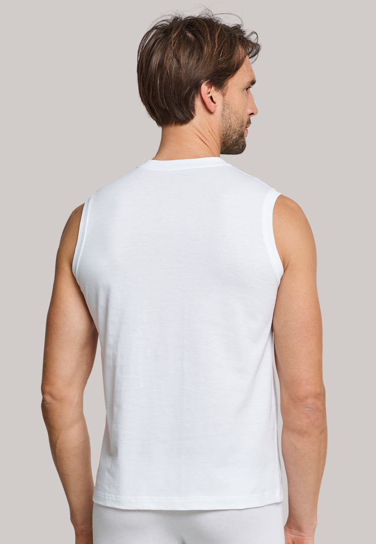 Sleeveless shirt 2 pack muscle shirt white Essentials SCHIESSER