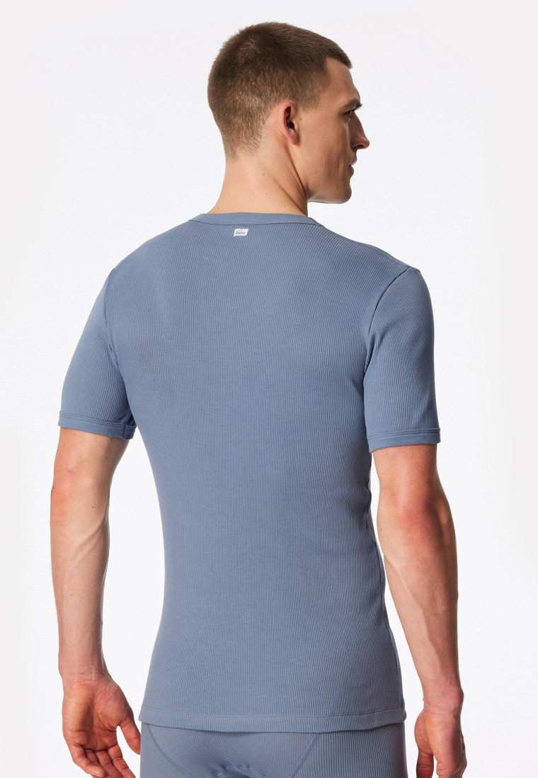 Shirt korte mouw blauwgrijs - Revival Friedrich