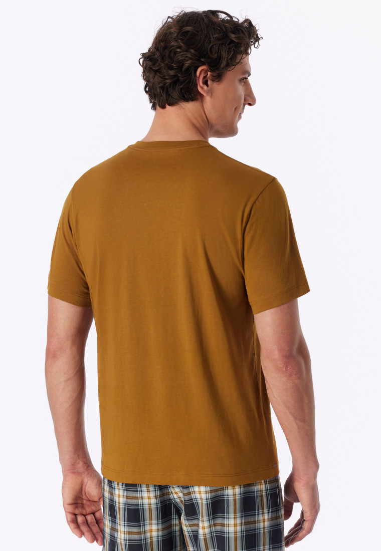 Short Sleeve Shirt in Curry - Mix+ Relax