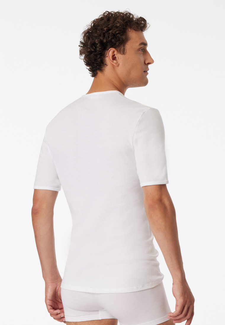 Shirt korte mouw fijngeribd wit Original Classics SCHIESSER