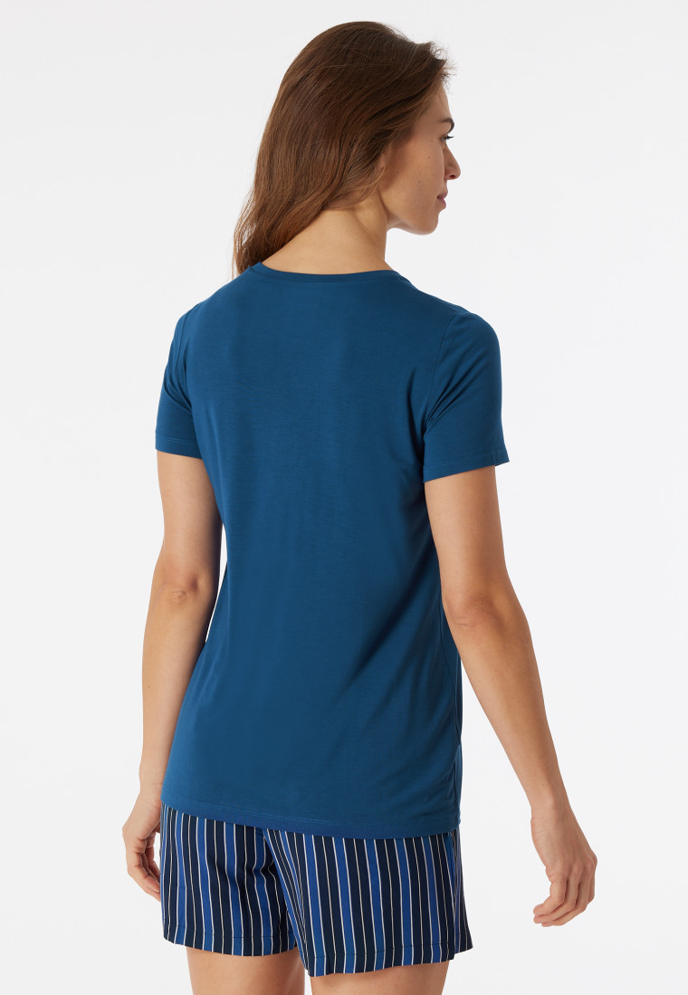 Shirt short-sleeved modal navy - Mix & Relax
