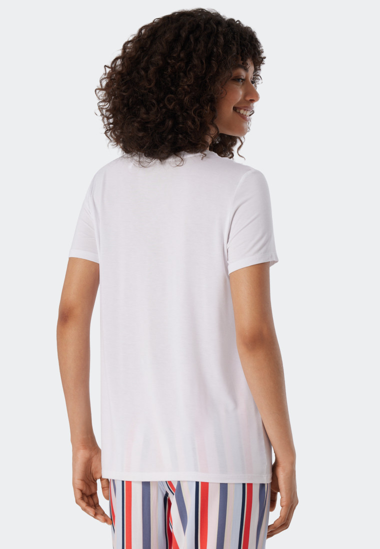 Shirt kurzarm Modal weiß - Mix+Relax